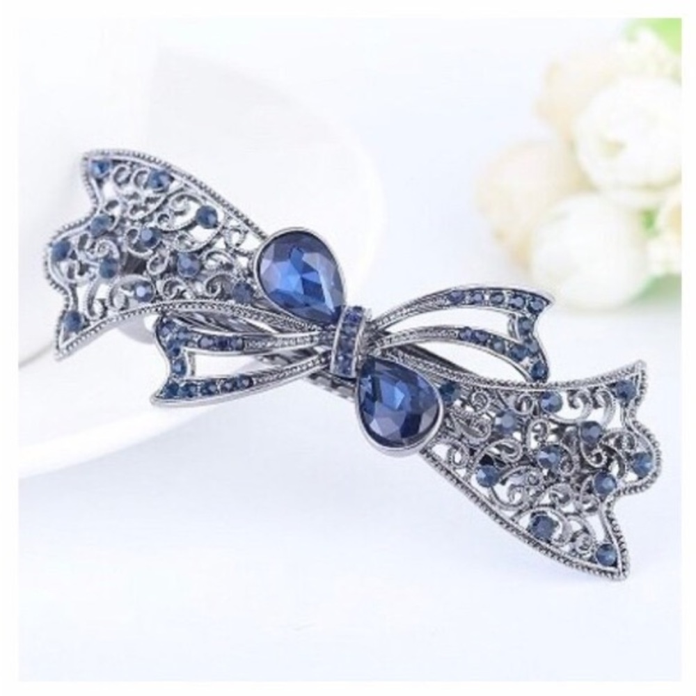 Single Retro Hair Accessories Barrettes For Women Crystal Hair Clip Hearwear